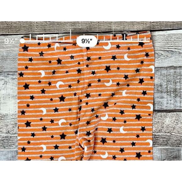 Celebrate Halloween Orange Stripe Moon Stars Sleepwear Pajama Pant Set 7 Spooky - Picture 7 of 12
